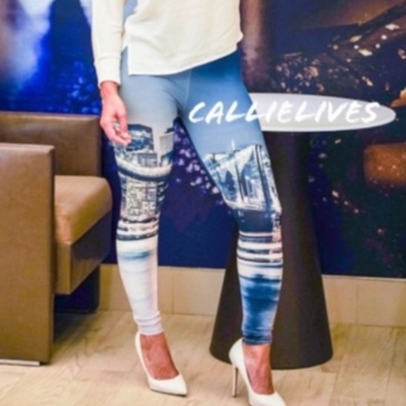 Cityscape 3D Print Leggings